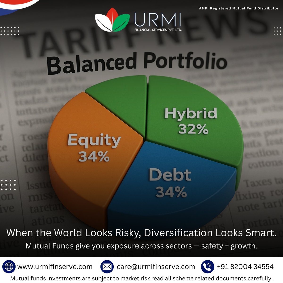 UrmiInvestment's tweet image. Don&apos;t put all your eggs in one basket. A balanced portfolio = smarter growth with lower risk.

#DiversifySmartly #BalancedPortfolio #MutualFunds #EquityDebtHybrid #SmartInvesting #InvestmentWisdom #GrowthWithSafety #MutualFundSahiHai #urmiinvestments