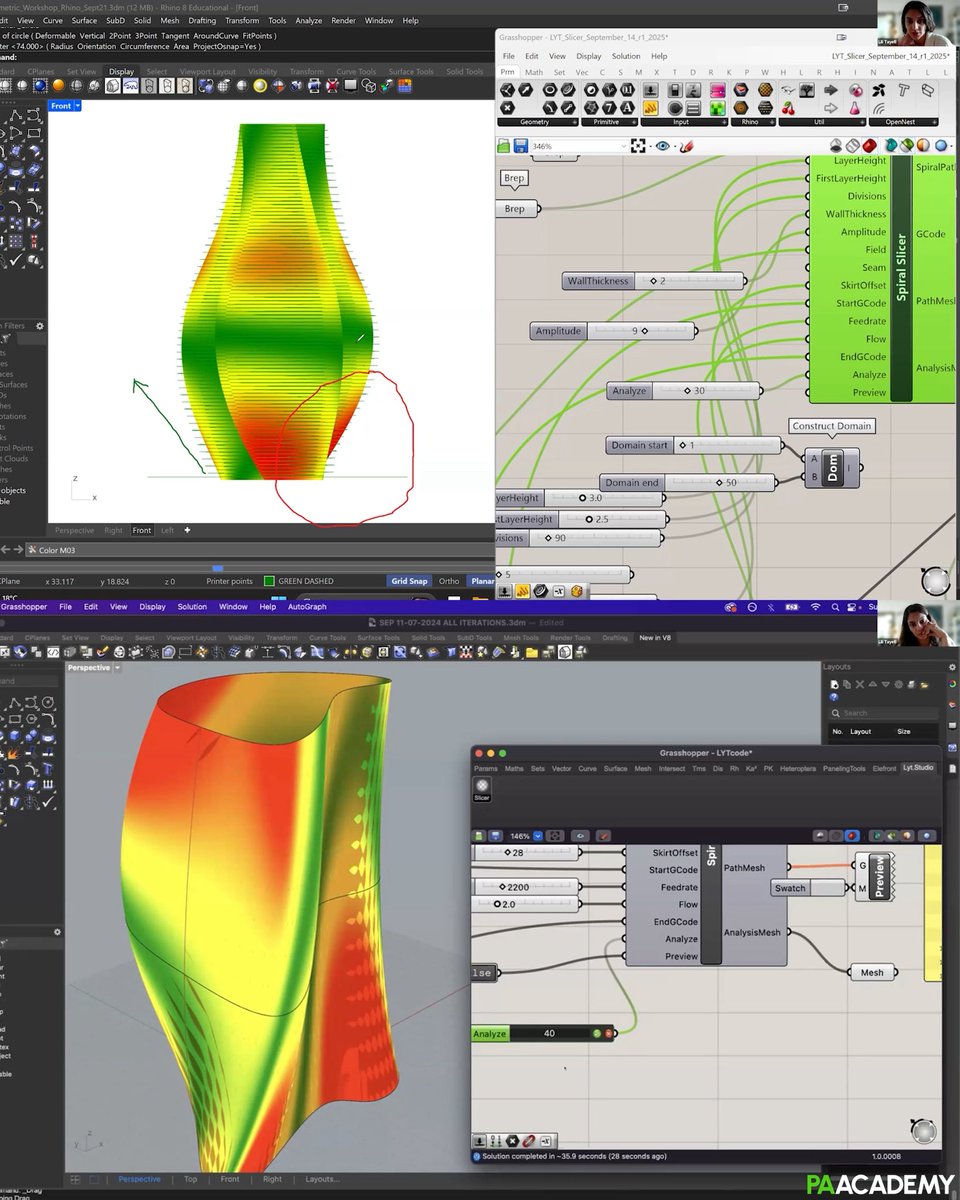 PAACADEMYY's tweet image. This workshop is designed for artists, architects, designers, and digital fabricators interested in deepening their understanding of clay 3D printing. 

Click the 🔗 link for more details: paacademy.com/course/3d-prin…

#parametricdesign #computationaldesign #architecturestudents…