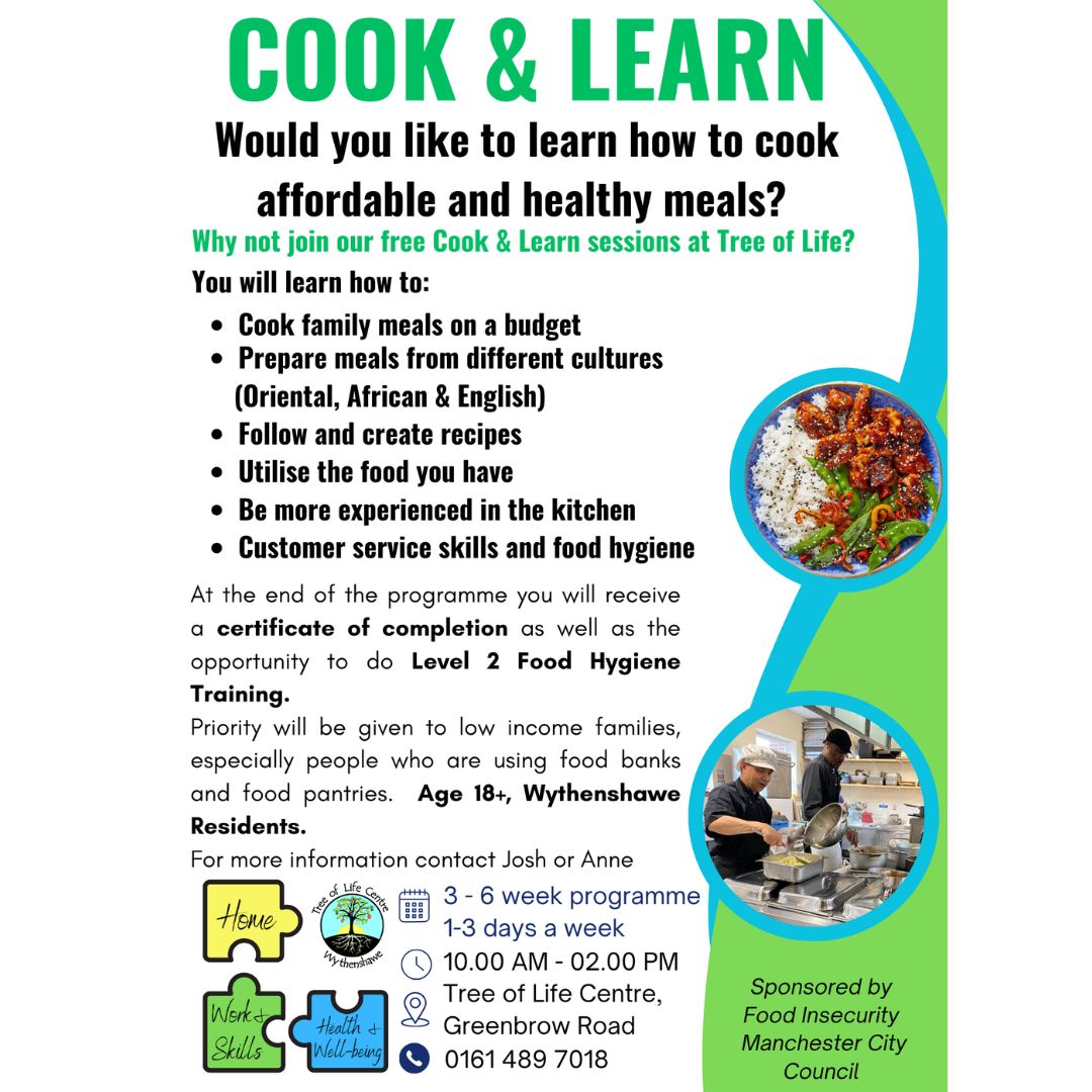 Southsidemag's tweet image. Dreaming of making affordable and healthy meals? You can with a new cooking course!  You&apos;ll get a certificate of completion when you finish!  See the leaflet post for details on how to apply and start cooking with @treeoflifecentre!  #HealthyEating #CookingClass #AffordableMeals