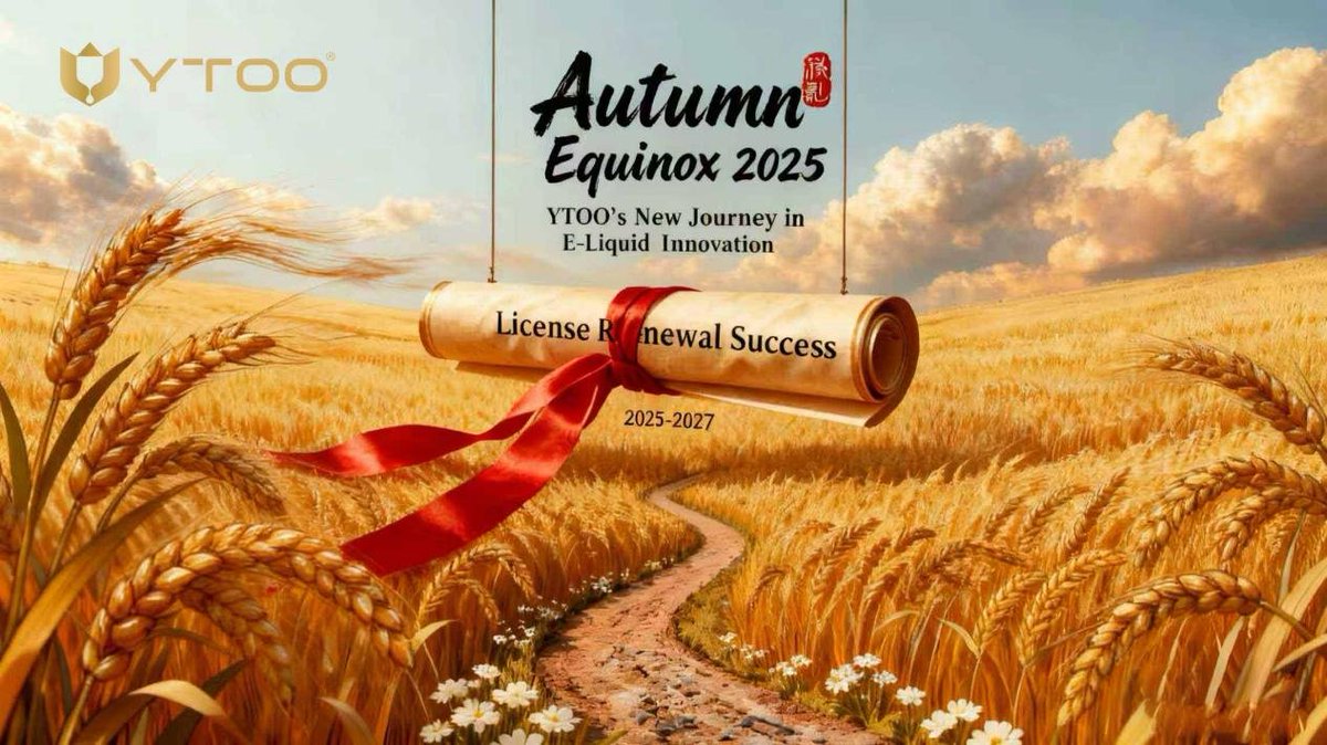 YTOO Marks Autumn Equinox 2025 with License Renewal and New E-Liquid Flavors vape.hk/ytoo-marks-aut…