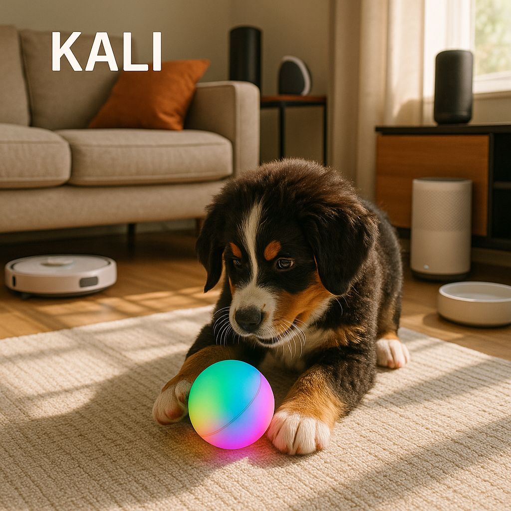 kaninekantina's tweet image. Tech-savvy pups like Kali love the latest in dog tech toys! From smart balls to interactive feeders, keep your furry friend entertained and engaged. Discover the best tech toys at [buff.ly/S6LuYYm]()!

#TechToys #DogTech #SmartPets #KanineKantina