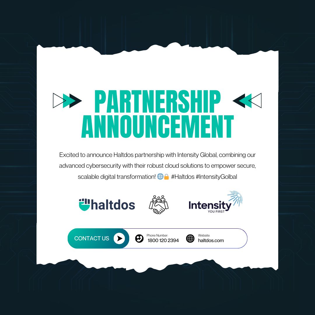 haltdos's tweet image. Thrilled to announce Haltdos' partnership with Intensity Global!
🔒 Combining cutting-edge cybersecurity with robust cloud infra to empower businesses.
Discover more: haltdos.com | igtpl.co.in
#Cybersecurity #CloudSolutions #Haltdos #IntensityGlobal