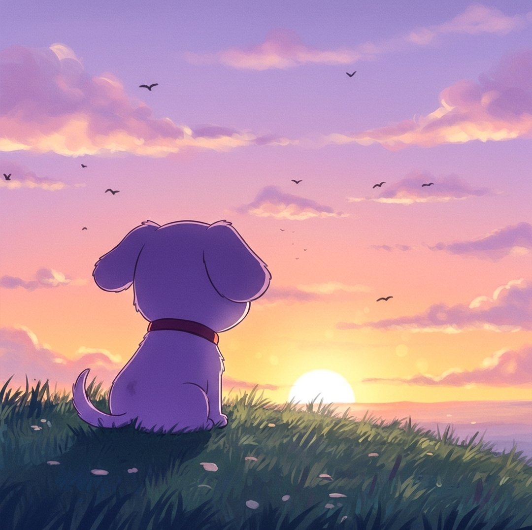 All week, the dogs have been looking up at the sky, and all they see is monad.

Gbloof! 🐶💜