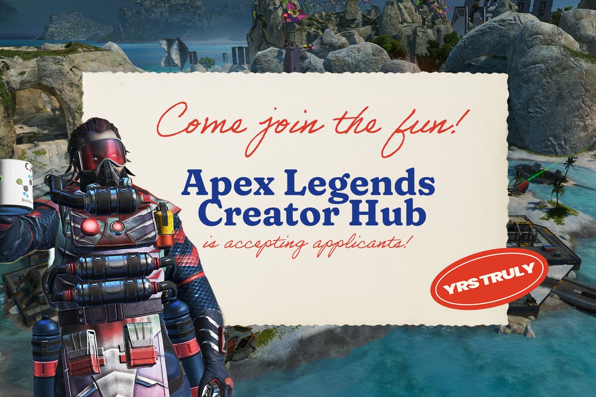 YRSTRULYUK's tweet image. Our worst-kept secret is out: we've been working on the Apex Legends Creator Hub for months, and are still accepting new applicants!
If you're passionate about creating great content, we can help you get involved in early playtests, Q&As, and support your community.