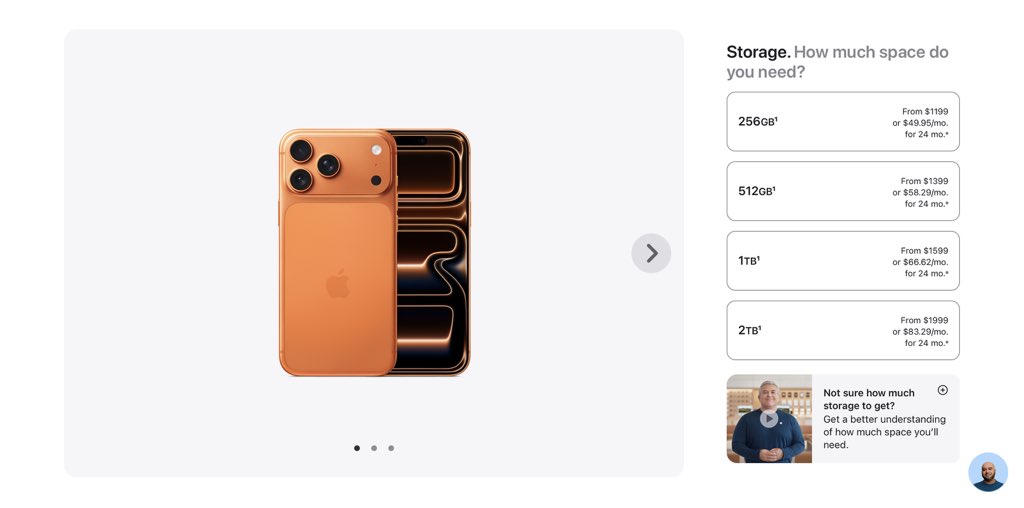 Just a gentle reminder that Apple is charging you $800 for less than 2TB storage