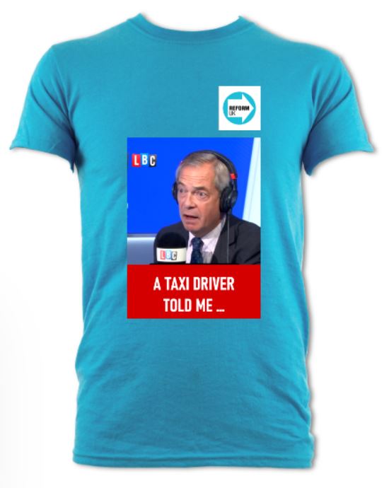 GOMinTraining's tweet photo. Following @Nigel_Farage's appearance on LBC, @reformparty_uk launches its latest merch https://t.co/vDGeaBNQeZ
