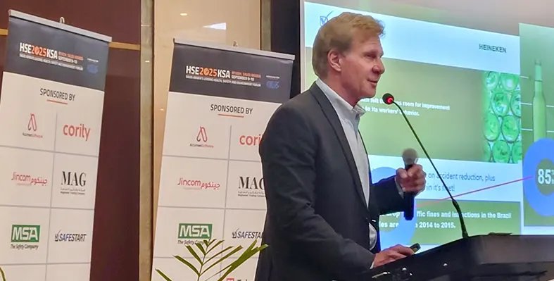 HSE_Review's tweet image. Shaping the future of high reliability organisations! 

Larry Wilson speaks at HSE KSA 2025 on how @SafeStart is redefining safety by pushing the boundaries of loss prevention.  

Read more on HSE Review: zurl.co/rjK22 

#safestart #safety