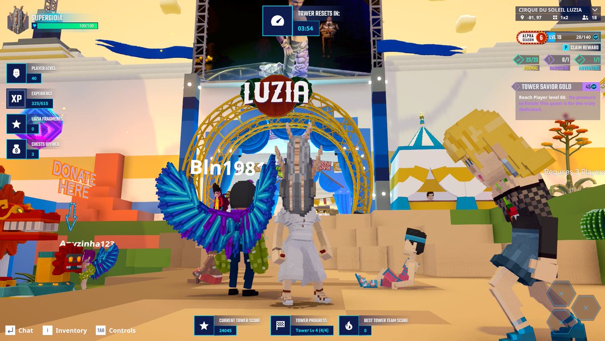 Couldn't resist taking a picture with the Luzia Arch in the Cirque du Soleil Experience <a href="/TheSandboxGame/">The Sandbox</a>  tsbga.me/TheSandbox