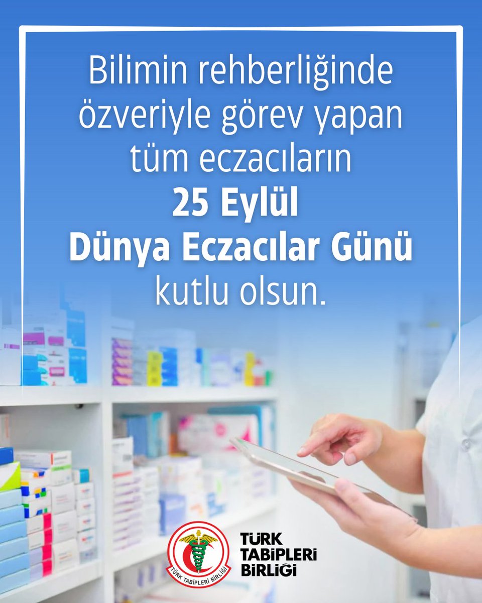 Eczacılık, yalnızca ilaç sunumuyla sınırlı kalmayan; hekimlikle birlikte halk sağlığının korunması, hastalıkların önlenmesi ve tedavi süreçlerinin güçlendirilmesinde önemli bir rol üstlenen bir sağlık hizmetidir.

Türk Tabipleri Birliği olarak, bilimin rehberliğinde özveriyle