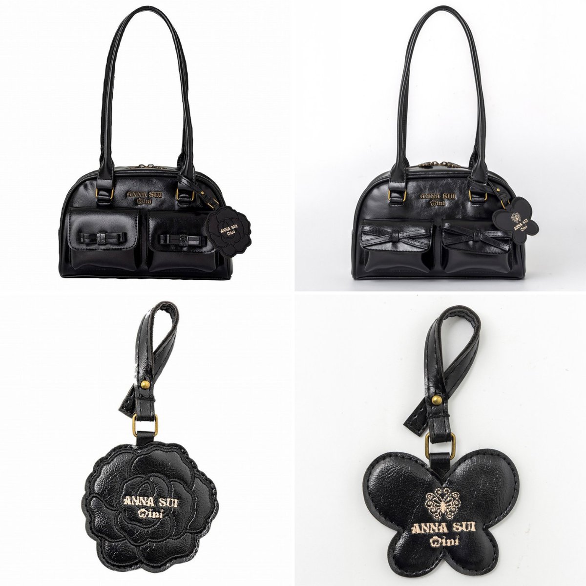 📖ANNA SUI mini ロングハンドルボストンバッグBOOK ROSE ver