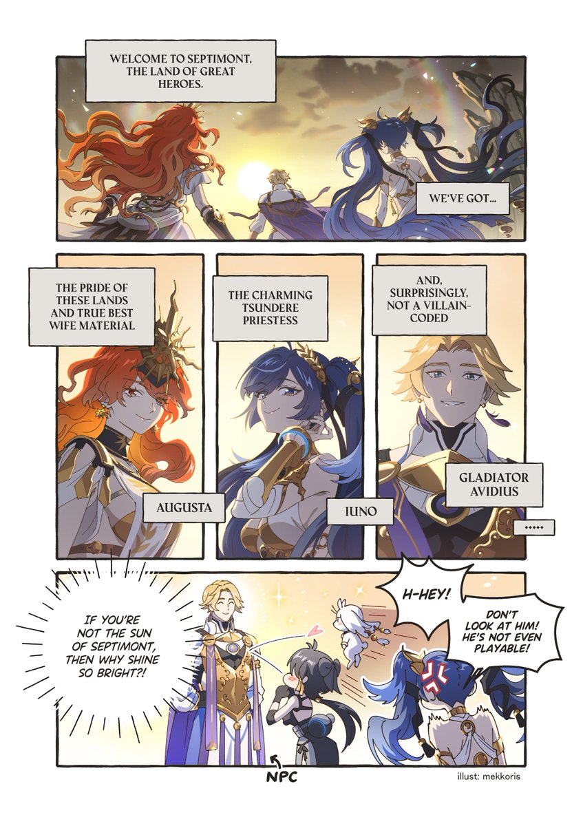 mekkoris's tweet image. Why choose just one when you can roll for all three? Ah, wait… 
#WutheringWaves #WuWafanart #Rover #Augusta #Iuno #Avidius