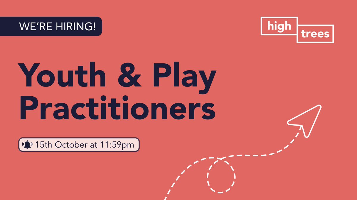 HighTreesCDT's tweet image. 📢 We’re looking for Youth and Play Practitioners to join us at Tulse Hill Adventure Playground!

You’ll be part of a core team of practitioners, helping to deliver exciting programmes and services to children and young people in Tulse Hill.

⏰ Applications close: 15th October…