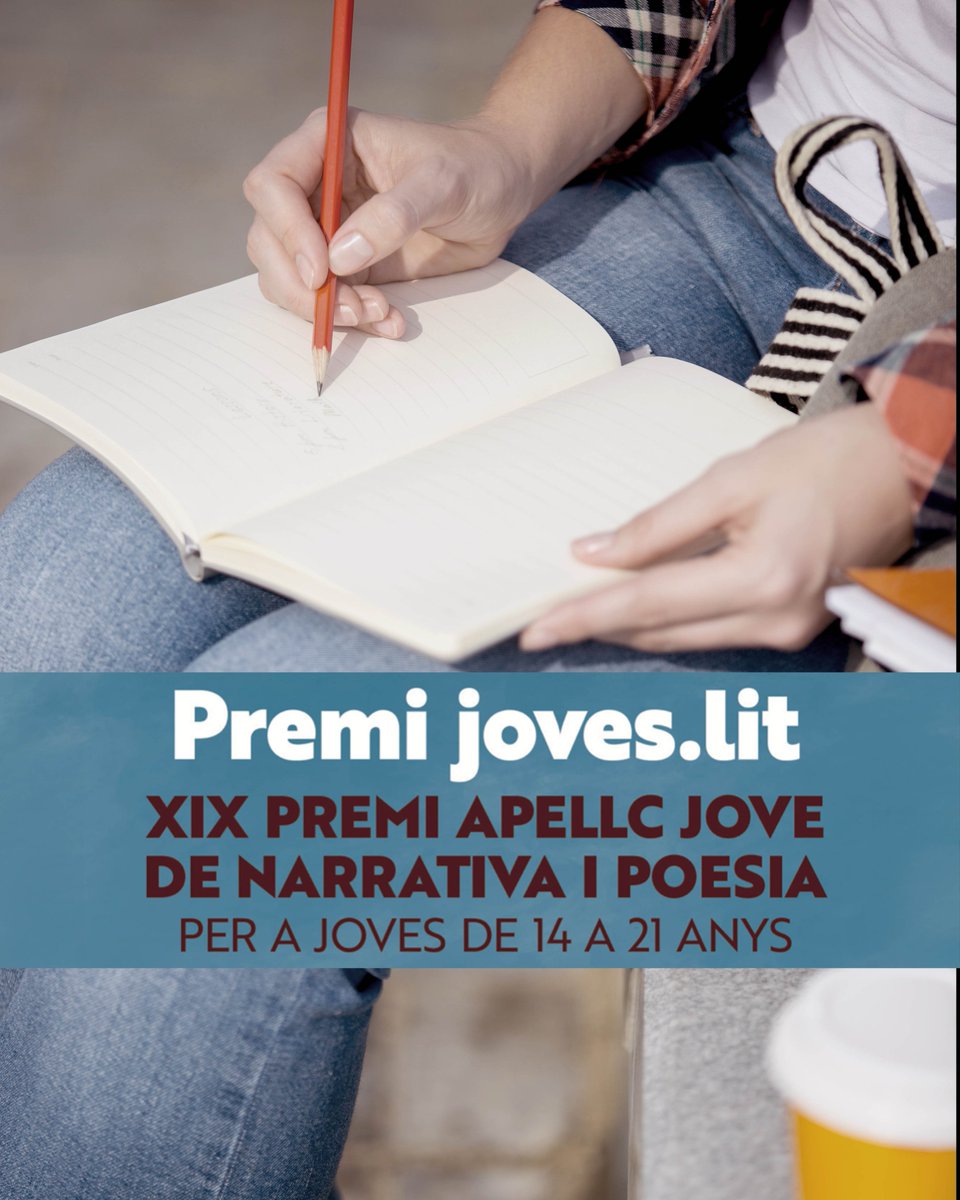 ✍️Tens històries per explicar? No les deixis al calaix! Participa als Premis Joves.Lit 📚

🔥 Hi poden participar narracions o reculls poètics de tema lliure i inèdits. Cada categoria compta amb un premi de 500 € i una beca per a l'<a href="/escoladelletres/">Escola de Lletres</a> de #Tarragona.
