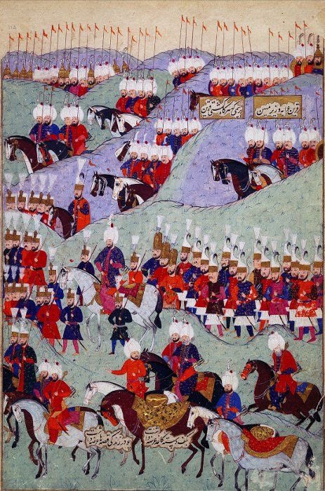 selcukuygur's tweet photo. Arkadaşlar, Türkler tarih boyunca yeşil, mavi, kırmızı gibi canlı, kökleri bozkıra dayanan ve kendileri için kültürel-sembolik anlamları olan renkleri tercih ettiler. Siyah ise yas ve olumsuzlukla özdeşleştirildi. Bunun en iyi örneğini de en sondaki Haçova Muharebesi minyatüründe görüyoruz. Haçlı ordusu zırhları nedeniyle gri/gümüş tonlarında olmasına rağmen bizimkiler siyahı “kötülük-tehdit-kafirlik”le özdeşleştirdiklerinden Haçlıları siyahla sembolize etmiş. Siz TV karşısında tencere tava sallayarak psikolojik ihtiyaçlarınızı karşılamaya devam edin ama yine de doğrusunu öğrenin.