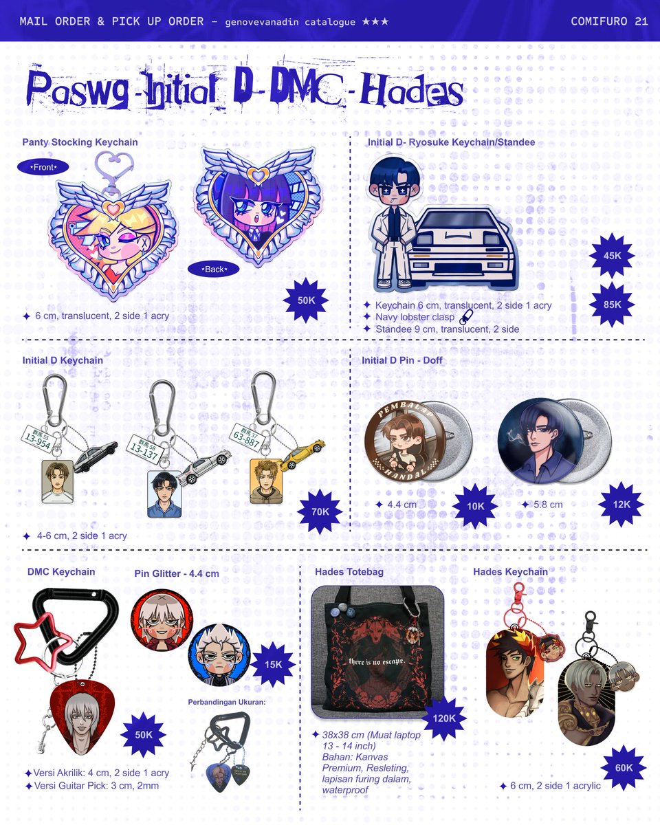 Rts ❤︎

#cf21 Pre order + Giveaway ( ˶°ㅁ°) !!

📆 25 sept ~ 05 okt 2025
💾 Pick-up/Mail Order
🍴 Original, Hannibal, Death Stranding, Call of Duty, Elden Ring, Bloodborne,  Hades, Devil May Cry, Initial D, PASWG

(1/3) giveaway details⤵
#comifuro21 #comifuro21catalogue