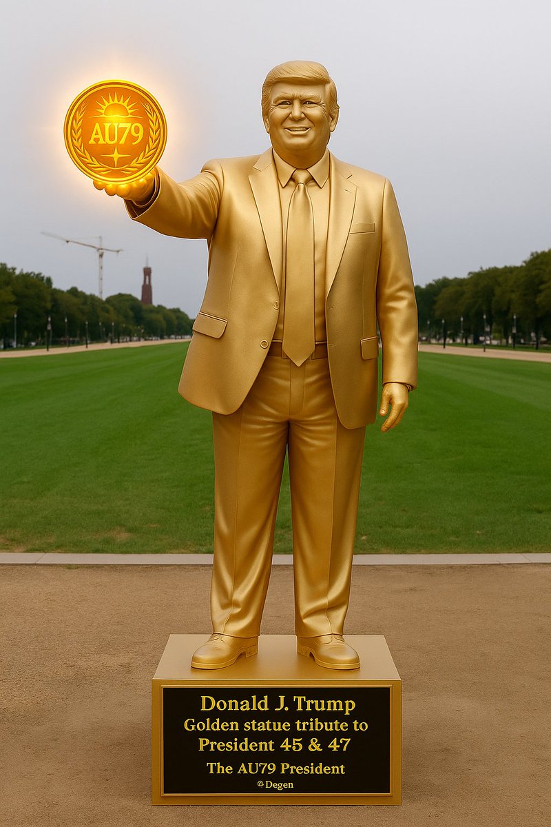 When history writes itself… 
Gold had kings. Bitcoin had presidents.
But AU79? It gets a golden god-emperor. 👑🪙
From 45 to 47… the prophecy is fulfilled.
AU79 is destiny.

#FlipGold  #AU79