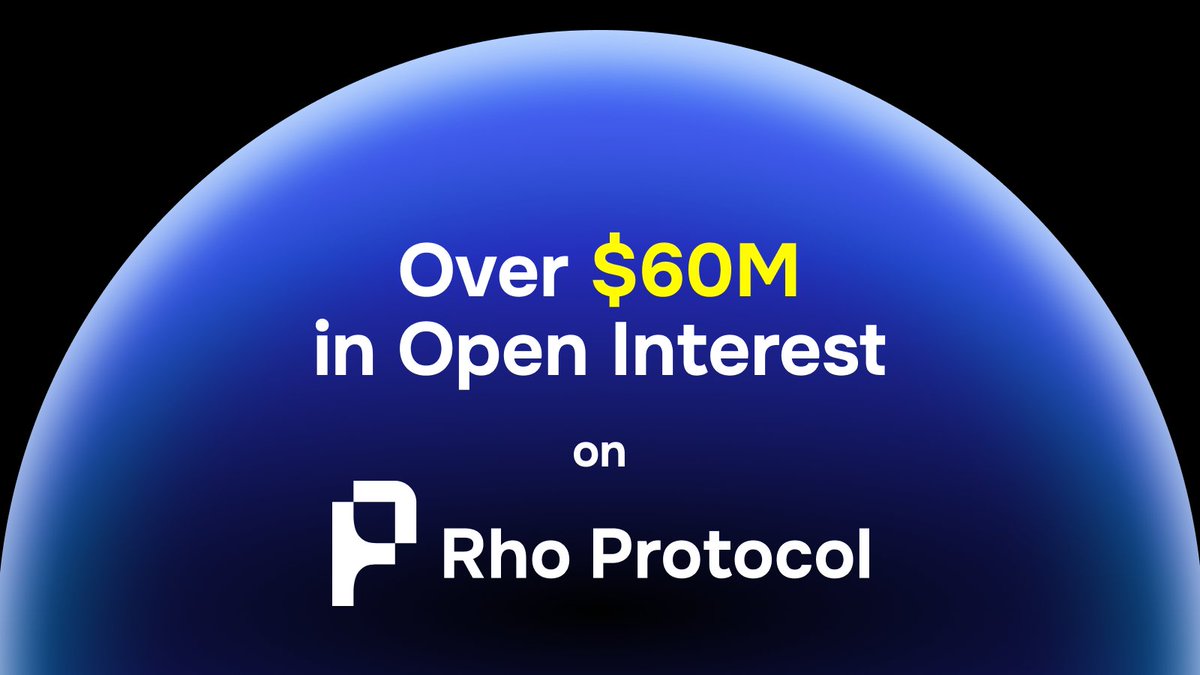 Rho_Labs's tweet image. Another milestone for Rho!

We’ve reached a new all-time high Open Interest of $60M on Rho V1.

At the same time, we’re excited to see strong activity on Rho X since launch, and we’re gathering valuable feedback from the community.

Thrilled to see the growing buzz around rates!