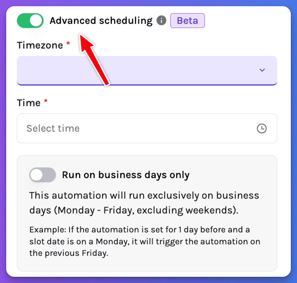 getsponsy's tweet photo. 🟪 Sponsy Product Update 🟪

Automations just got smarter 🎉

Now you can schedule by business day &amp; time — no more 3am reminders or Sunday night reports 😅

Keep sponsors happy + engaged at the right time.

Thanks @tldrnewsletter , @OverstoryMedia  &amp; co for pushing this! 👇 https://t.co/8WqFHuxVyM