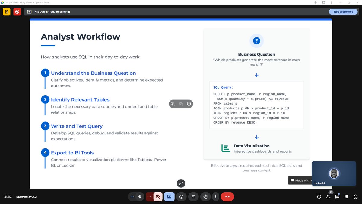 iam_daniiell's tweet image. Good afternoon #datafam 

🚀 𝗪𝗵𝘆 @DatawithDanny 𝗶𝘀 𝗣𝗘𝗥𝗙𝗘𝗖𝗧 𝗳𝗼𝗿 𝗯𝗲𝗴𝗶𝗻𝗻𝗲𝗿𝘀 starting their data analytics journey:

✅ Learn the 𝗰𝗼𝗺𝗽𝗹𝗲𝘁𝗲 𝗮𝗻𝗮𝗹𝘆𝘀𝘁 𝘄𝗼𝗿𝗸𝗳𝗹𝗼𝘄 - from business questions to SQL queries to BI dashboards 

✅ Master 𝗦𝗤𝗟…