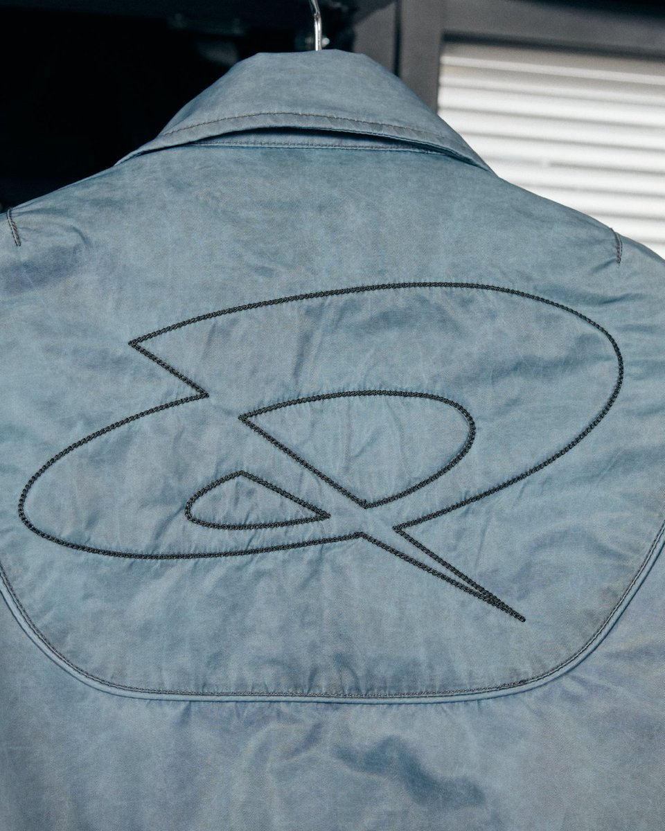 Quadrant's tweet image. The Moto Bomber Jacket. Oversized fit, washed nylon finish, and race-inspired embroidery.