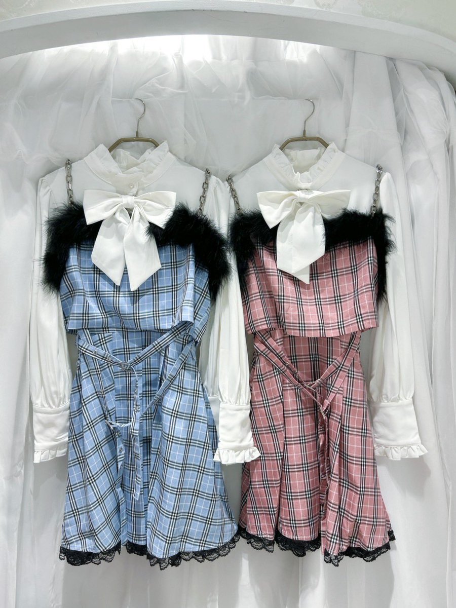 マノントーキョー フロントフリルクラシカルワンピース チェック Manon