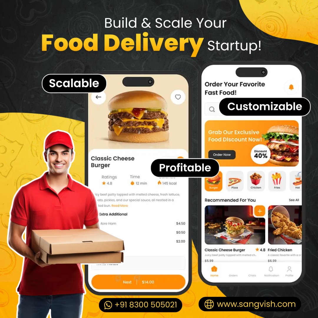 SangVishTech's tweet image. Step into the booming food delivery market with our powerful Food Delivery Script. Fast, scalable, and fully customizable to match your brand!
Visit: sangvish.com/doordash-clone/
#doordashclone #fooddeliveryscript #deliveryscript #sangvish #business #entrepreneurs