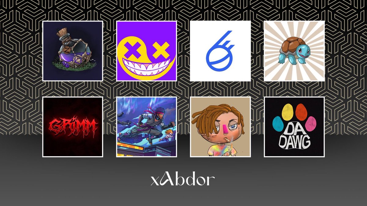 xAbdorW3's tweet image. Early Project 📰

FREEMINT 
@zoonzeth 
@monkami_xyz 
@SIXR_cricket 
@sol_spurtle 

PAID
@Grimmnfts 
@lastlifeio 
@FnkPeeps 
@DaDawgHQ