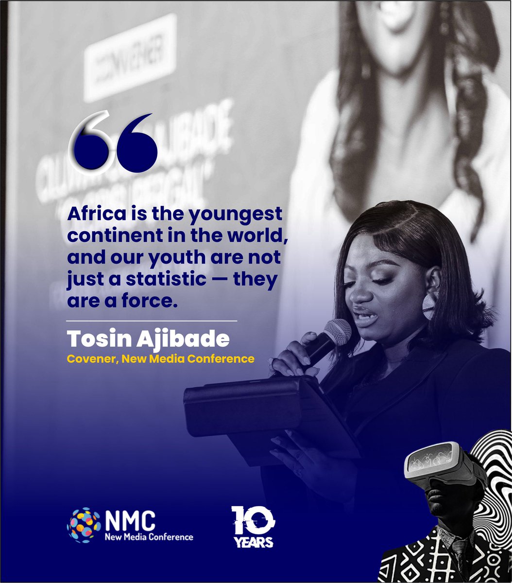 _chiefagbabiaka's tweet photo. "Africa is the youngest continent in the world, and our youth are not just a statistic, they are a force." - Tosin Ajibade (@OloriSupergal)
#NewMediaConference #NMC2025 https://t.co/Gmkl1KW73p