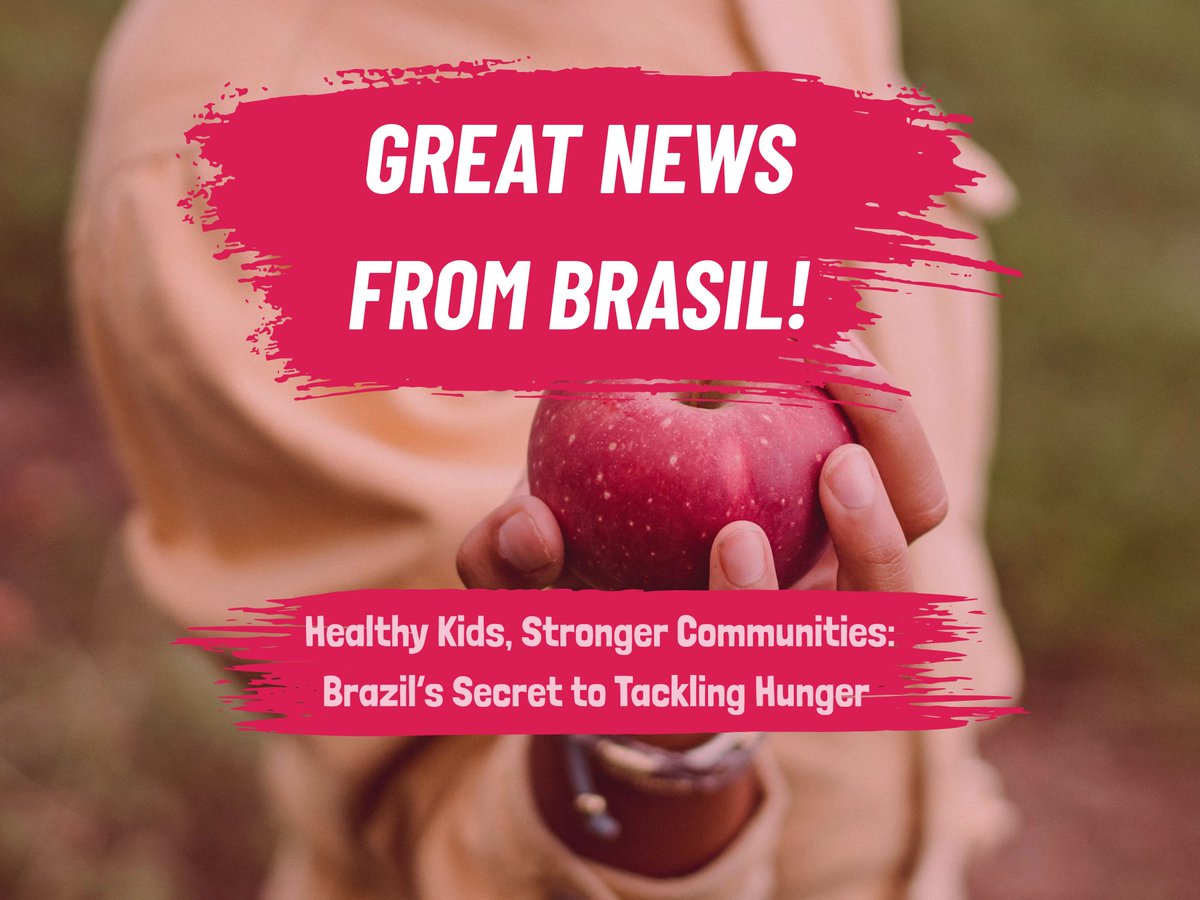 SF4C_Project's tweet image. Brazil lifted 40M people out of hunger in 2 years with bold school meal policies sourcing food from local farmers. 🌱Read how here: foodtank.com/news/2025/07/h…