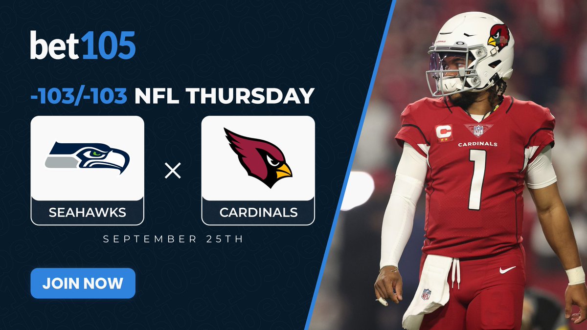 $500 Free Bet Giveaway 🚨

We’re offering -103/-103 on Seahawks vs. Cardinals tonight!

To celebrate, we’re giving away 10 $50 Free Bets💸
1️⃣ Follow <a href="/bet_105/">Bet105</a>
2️⃣ Like + RT
3️⃣ Reply with your bet105 username

Free Bets randomly awarded all day.