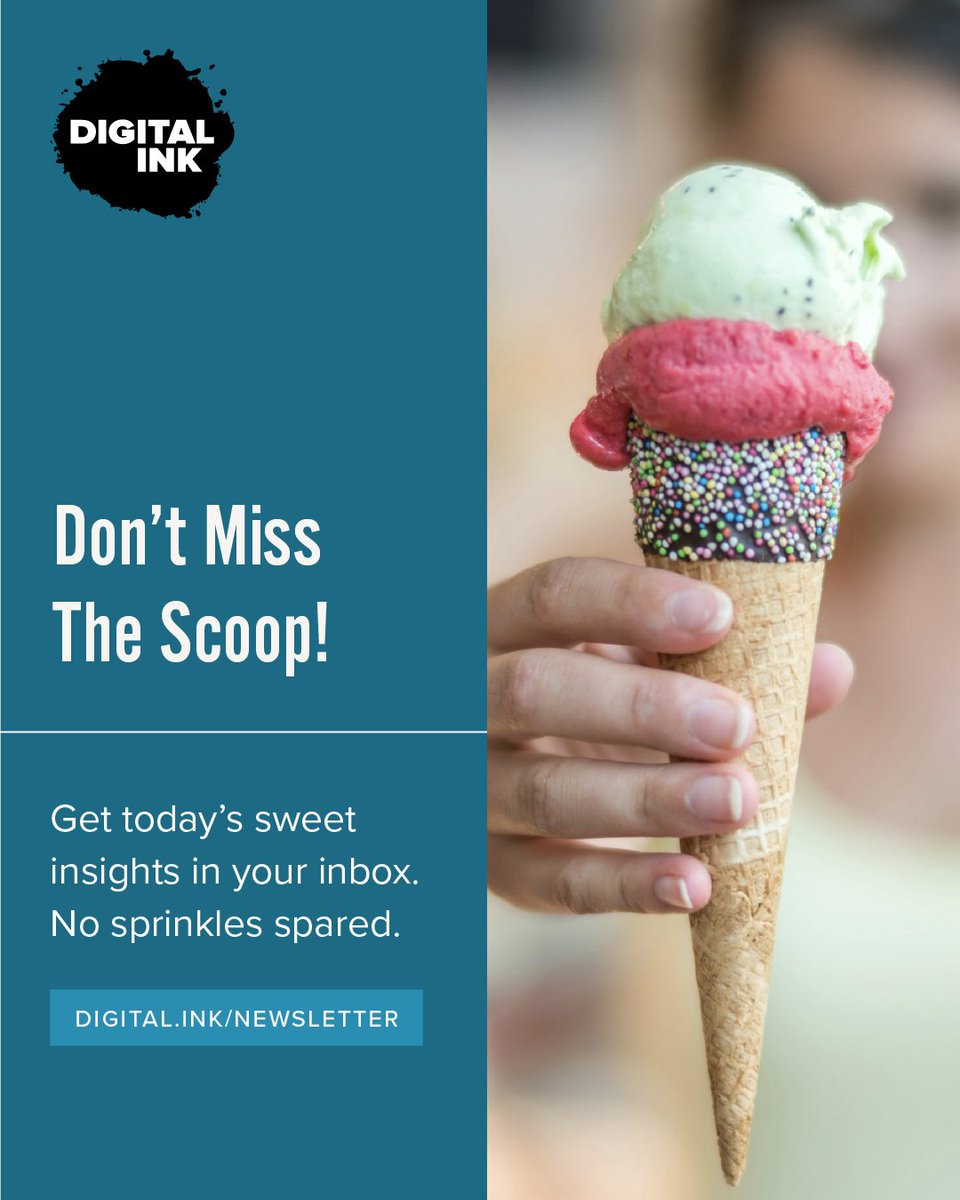 The scoop is headed to your inbox this morning🍦 Not on our mailing list? Don't miss out. 

🔗 digital.ink/newsletter