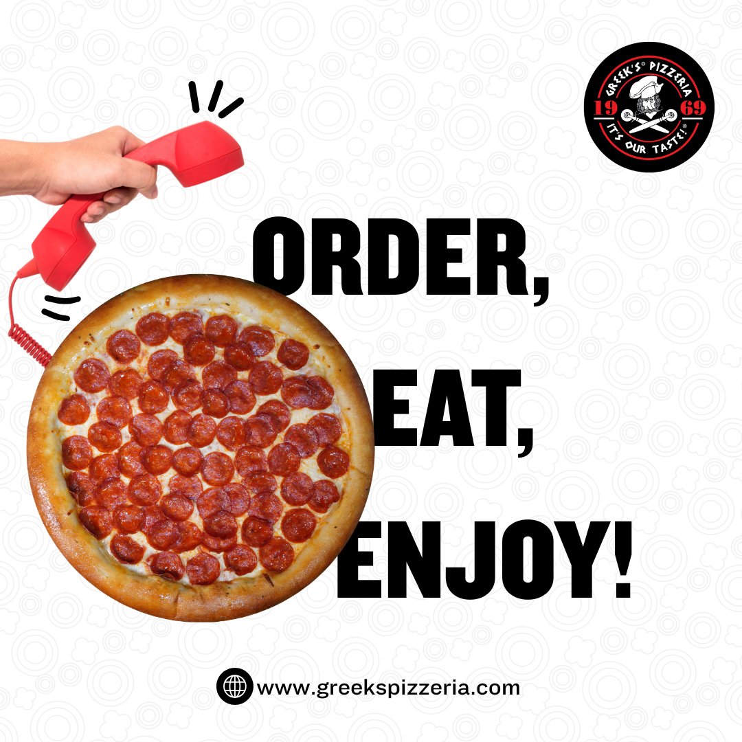 greekspizzeria's tweet image. Good times start with an order from Greek’s 📞✨

#GreeksPizzeria #ItsOurTaste #PizzaPerfection #OrderEatRepeat #IndyEats