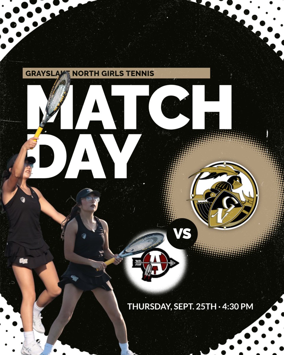 Good luck, girls' tennis! #GoKnights
JV @ Home 
Varsity @ Antioch High School