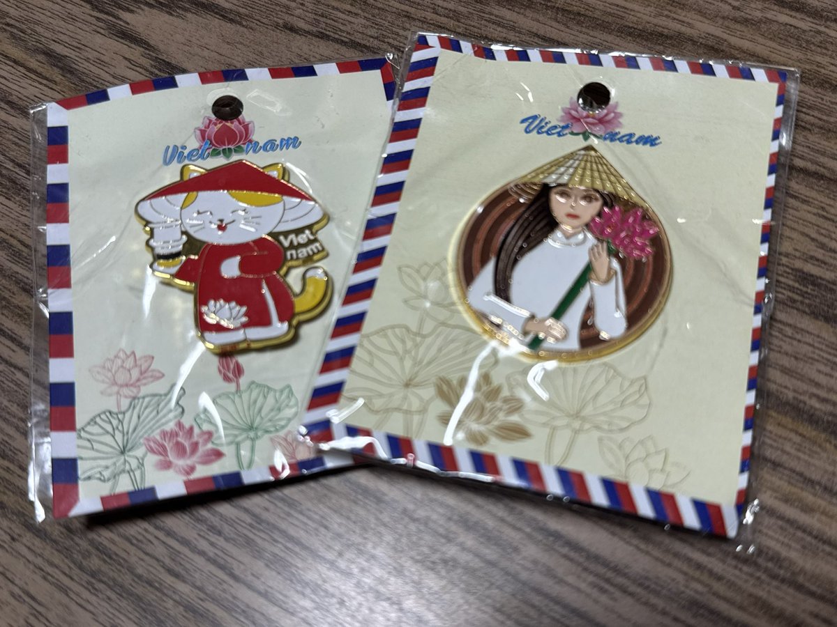 8月から少しずつ買っていたベトナムパビリオン🇻🇳のピンバッジと