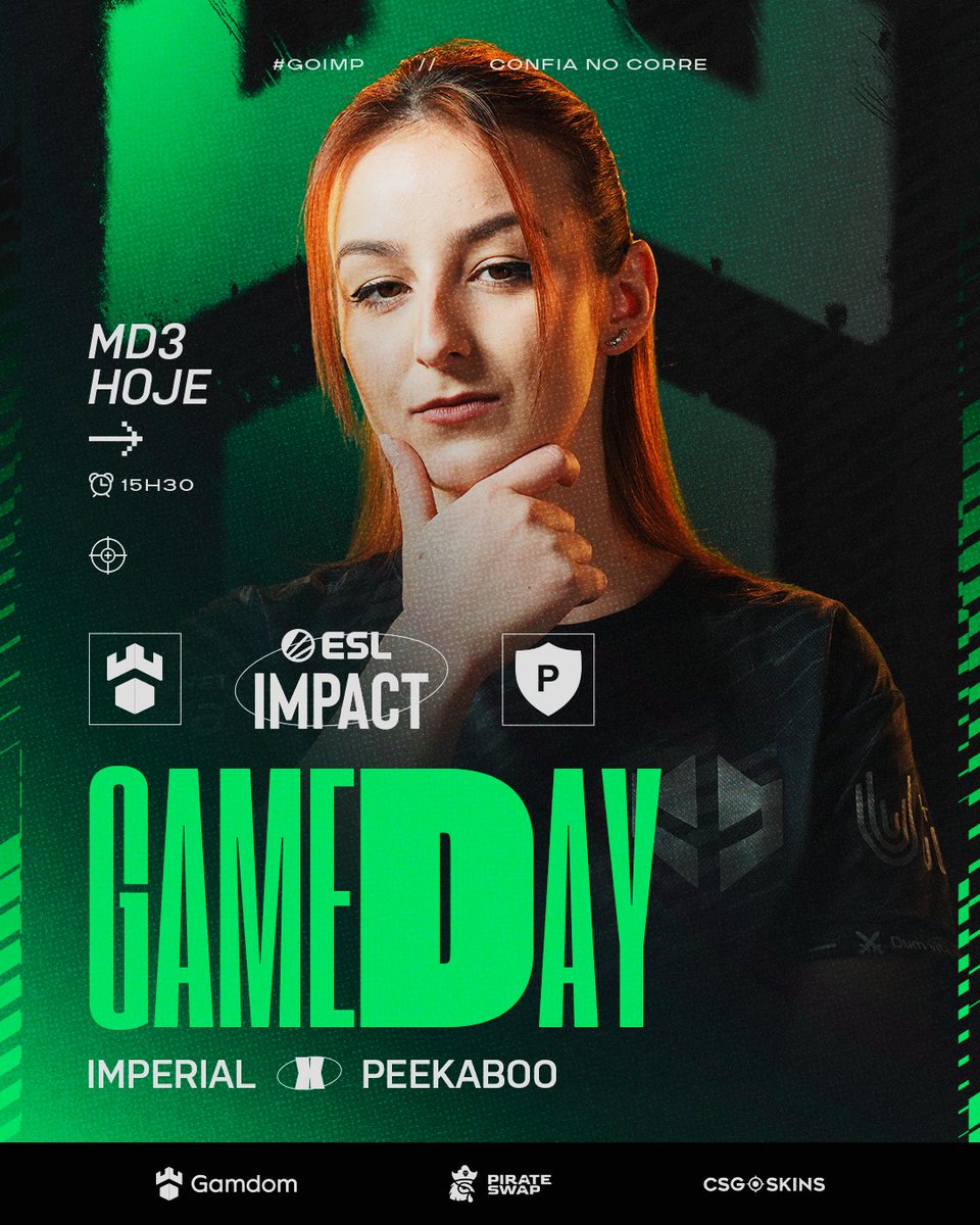 imperialesports's tweet image. Já anota aí que mais tarde tem jogo na ESL Impact 🔥

🆚Peekaboo às 15h30

Te aguardamos na torcida 🫡

#GoIMP #IMPCS2fe #ESLImpact
