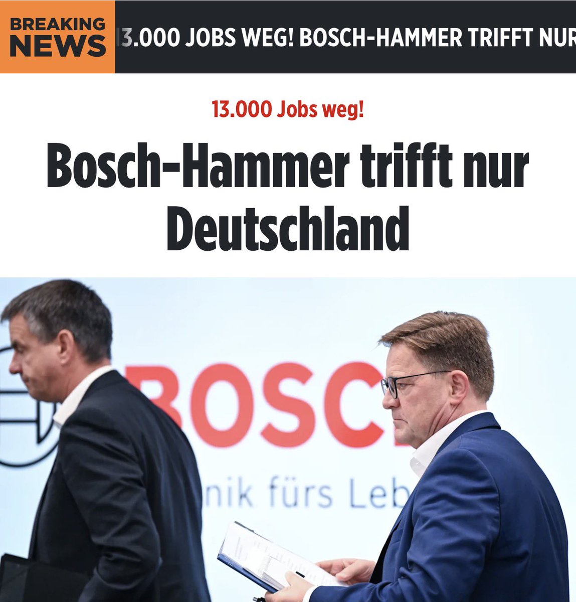 Altparteien Wähler vor!!!! 
Freiwillig gehen. Ohne Abfindung. #Bosch