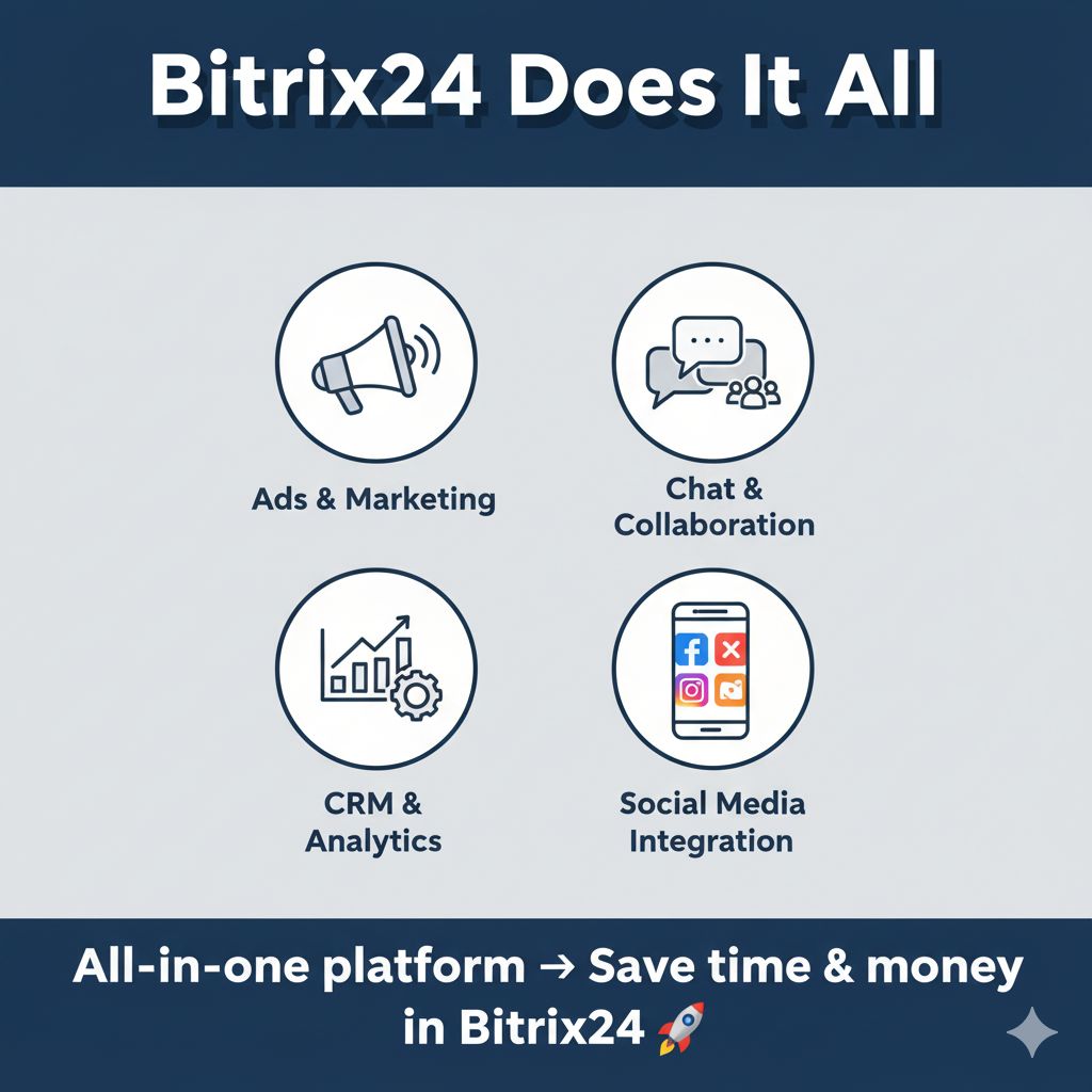 WeAreAcemagick's tweet image. 🎩 One tool, many hats!
📢 Ads 💬 Chat 📊 CRM 📱 Social
⏳ Save time 💰 Save money 🤯 Save headaches
🚀 Simplify with @WeAreAcemagick 
📞 +91-9871761453 | ✉️ hello@acemagick.com
#WorkSmarterWithAcemagick #Bitrix24India #AllInOneCRM