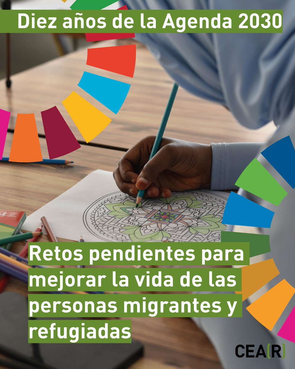 ⌛️#10añosdeAgenda2030

La migración y el asilo atraviesan transversalmente la #Agenda2030, tanto en lo que respecta a sus causas como a las condiciones que enfrentan las personas migrantes y refugiadas en los países de tránsito y destino.

Retos pendientes 🧵👇🏽