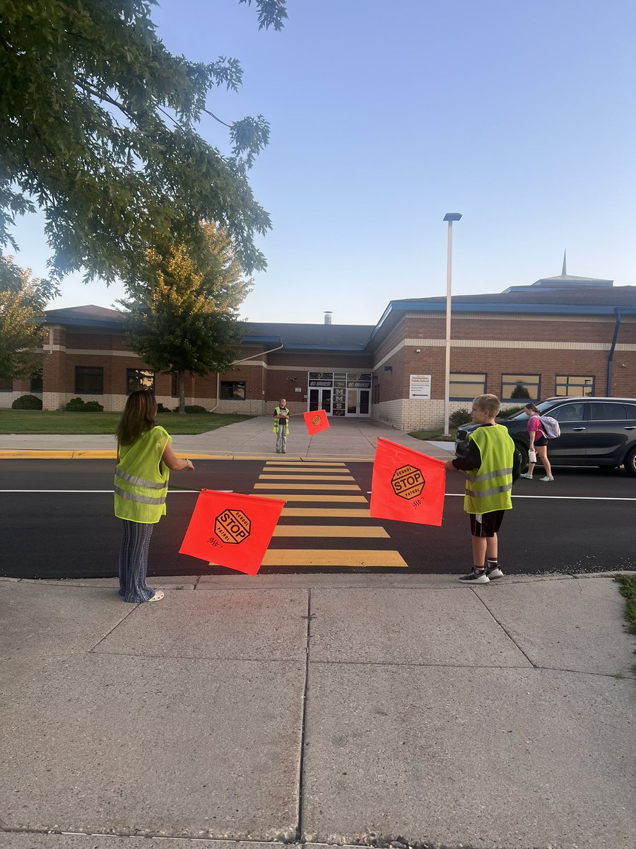 MMS Safety Patrol at work keeping students and staff safe coming to school. #safetypatrol #safetyfirst
