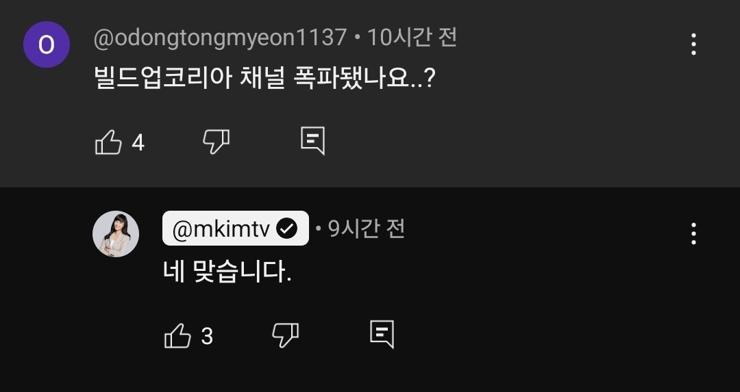 빌드업코리아 유튜브 채널이 규정 위반으로 삭제되었다는 소식. 빌드업코리아 대표 김민아 씨가 확인했습니다. 다만, 본인 개인 채널은 유지. 유튜브 채널 삭제는 미국 구글 본사가 결정합니다. '신고필승' 재확인 (제가 한 건 아님)