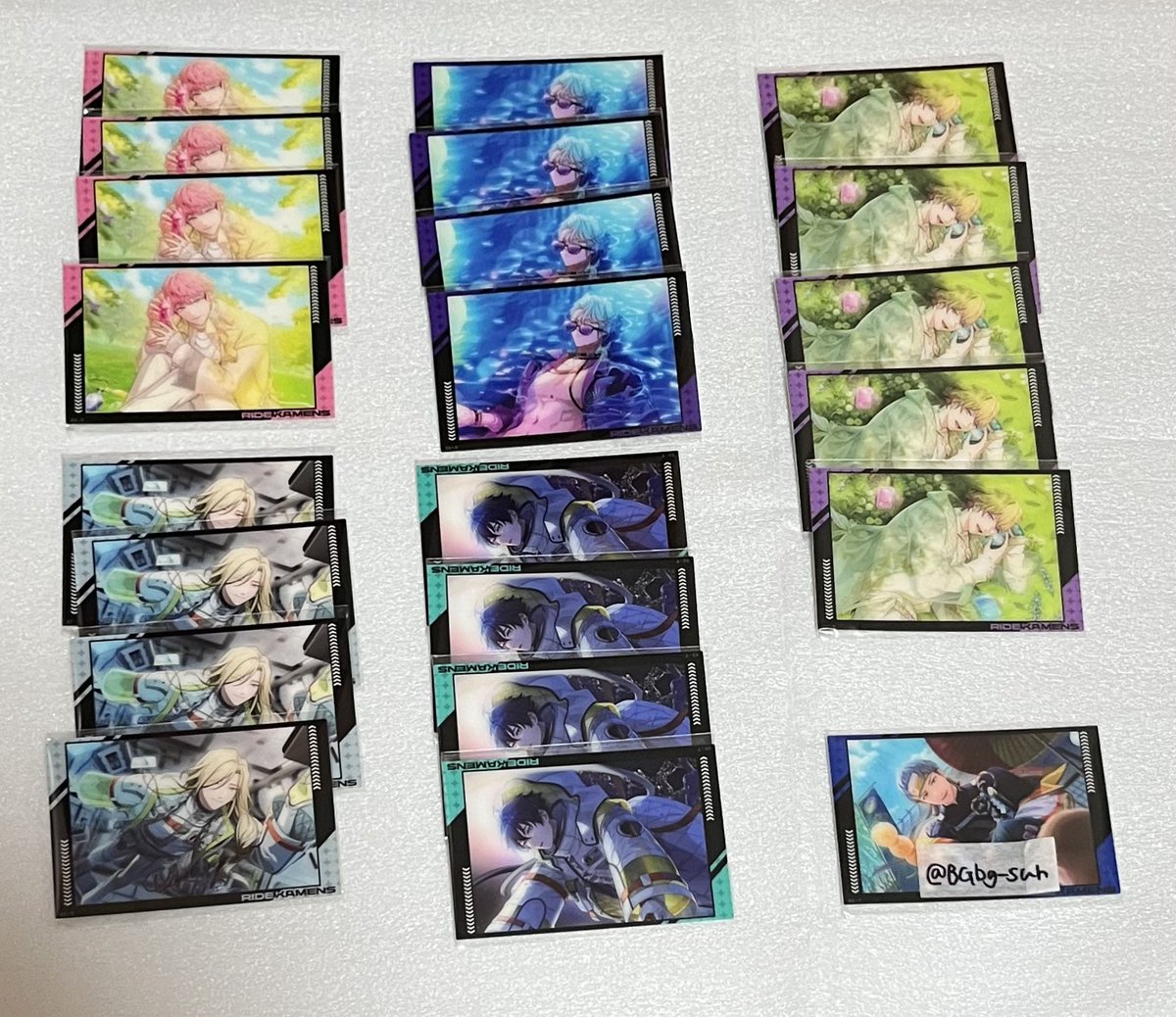 【交換・譲渡】
ライドカメンズ クリアカードステッカー
求）慈玄 or 定価＋送料
譲）颯4 皇紀4 紫苑5 戴天4 才悟4
プロカ必要
譲渡はまとめての方優先
PayPay、ゆうちょどちらでも○
一枚からでもどうぞお気軽にお声掛けください。