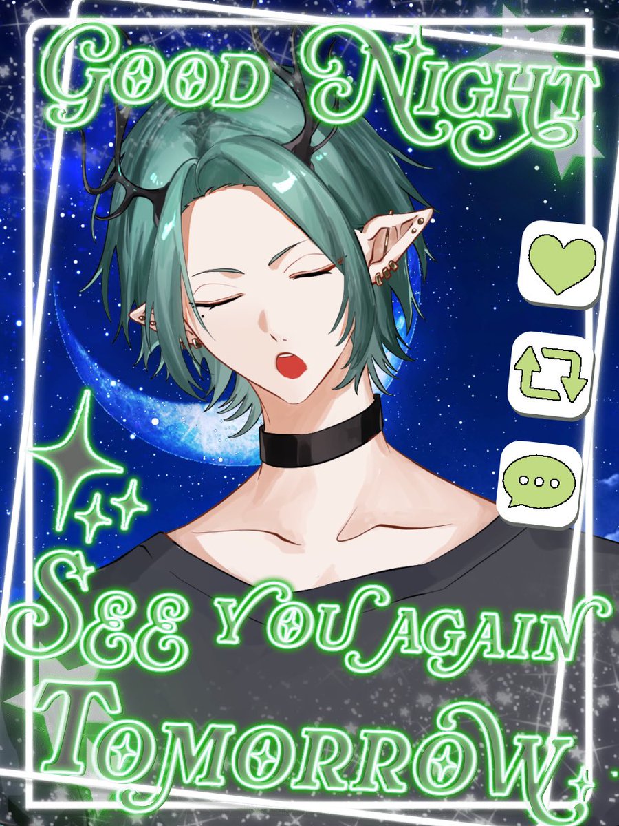 早いけど、おやんみ🌙
 #おやすみVライバー 

↓素敵な素材.𖥔 ݁