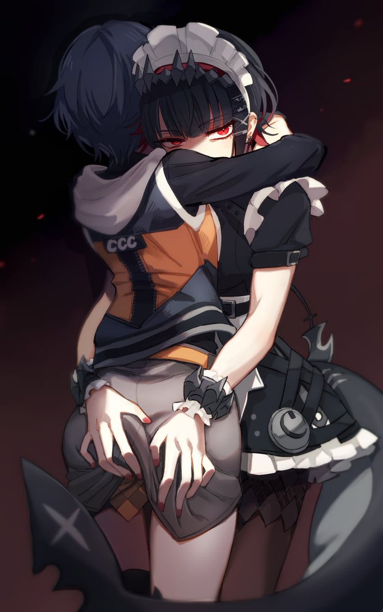 Proxy_Masked's tweet image. The two sides of a cute shark named ellen….. i love both of them hehehe.