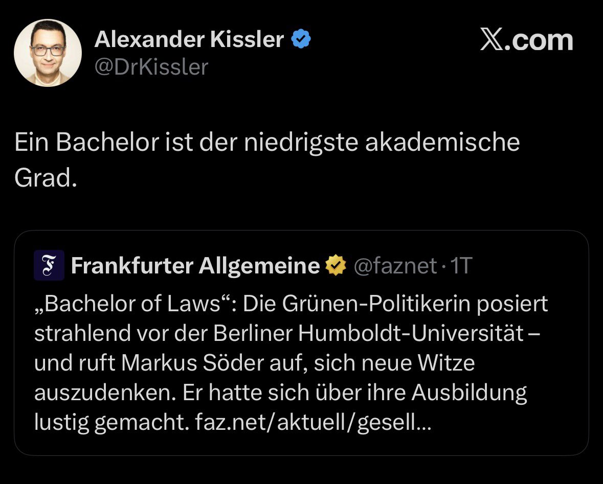 Dein Doktortitel macht dich auch nicht seriöser, wenn du bei NIUS anfängst.