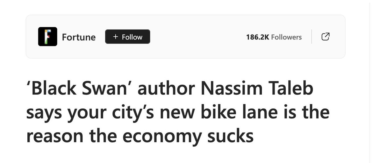 These <a href="/FortuneMagazine/">FORTUNE</a>  idiots got it backwards. My point was that bike lanes contribute to IMPROVEMENT in well-being and happiness WITHOUT generating economic growth.