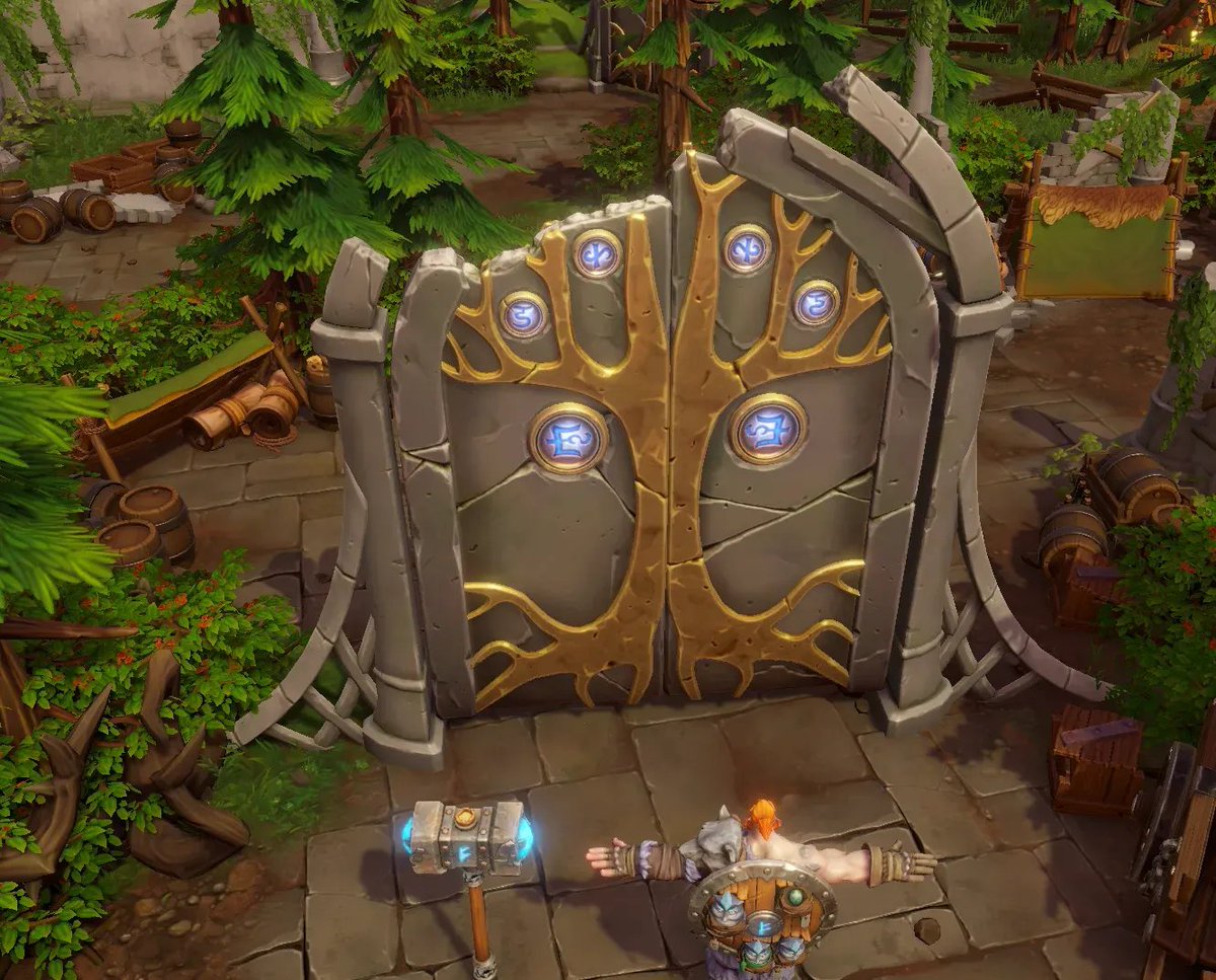 Vaultbreakers_'s tweet image. Art upgrades are happening in Wolfswood!

You will find this Elvish-looking door, which is the entrance to the area you know as the Elven Ruins. 🧝‍♂️

The bandit King has taken over the old Elven Ruins. He found a key to the ancient magical gates, and he uses it to block off his…