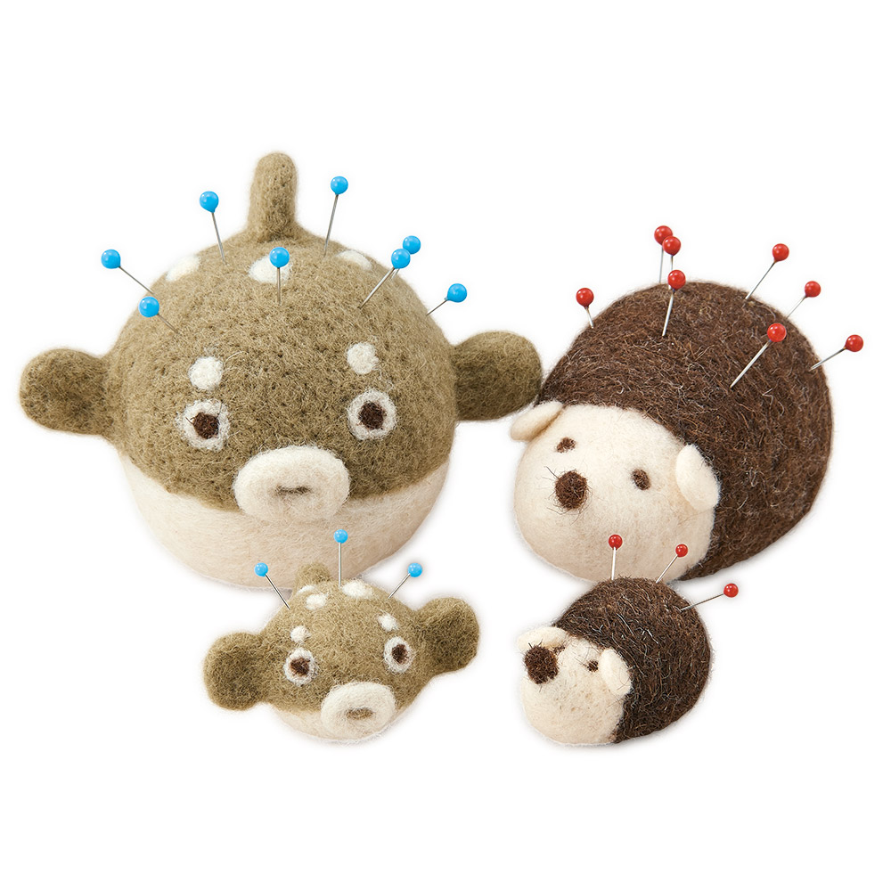 大きいのも実はあります🐡🦔！ 昨日ご紹介したミニミニピンクッション