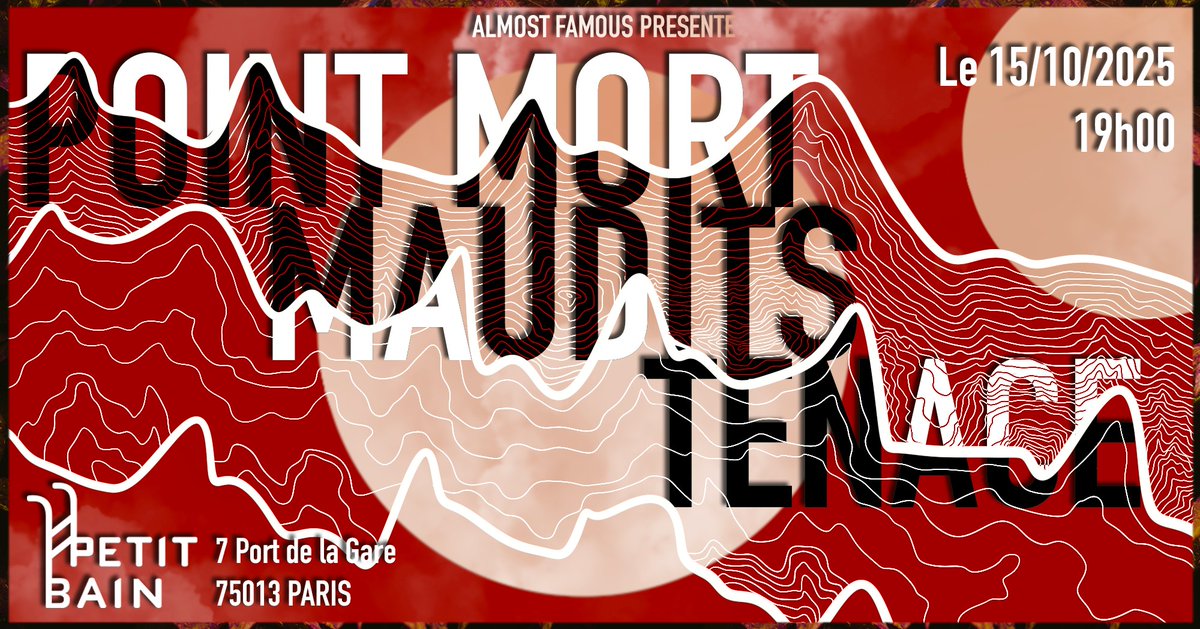 NoiseMag's tweet photo. [Concours] Gagne ta place pour le concert de POINT MORT + MAUDITS + TENACE à Paris, Petit Bain, le 15 octobre : https://t.co/87bGa6TLyZ https://t.co/D7Je0t1IPz