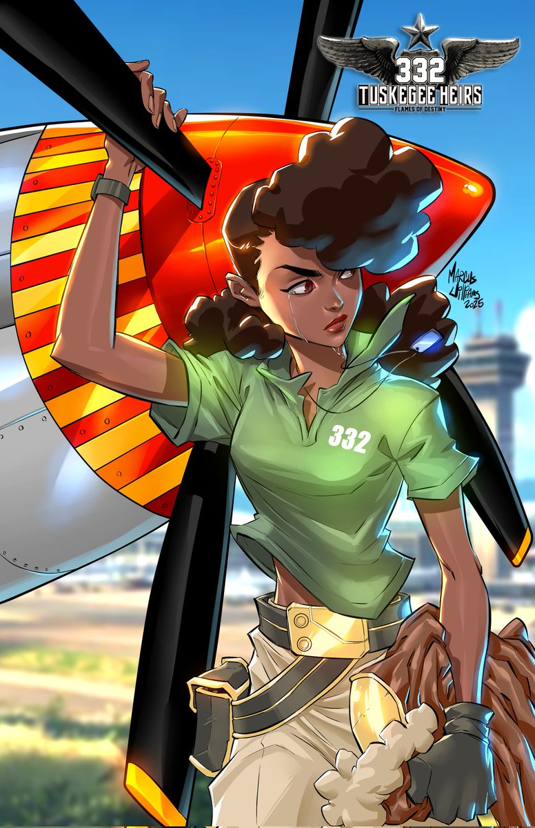 marcusthevisual's tweet image. Ayanna is the team leader of the 332 flight group from our independently published comic series entitled, @TuskegeeHeirs 
she bares a lot of weight and grief after her mentor Colonel Mars was essentially captured during a devastating siege 
More to come in the upcoming issue #5!