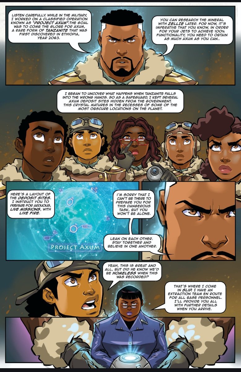 marcusthevisual's tweet image. Ayanna is the team leader of the 332 flight group from our independently published comic series entitled, @TuskegeeHeirs 
she bares a lot of weight and grief after her mentor Colonel Mars was essentially captured during a devastating siege 
More to come in the upcoming issue #5!